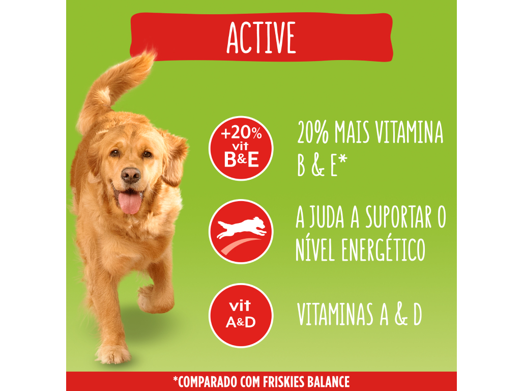 RAÇÃO PARA CÃO FRISKIES ACTIVE COM VACA 1.5KG