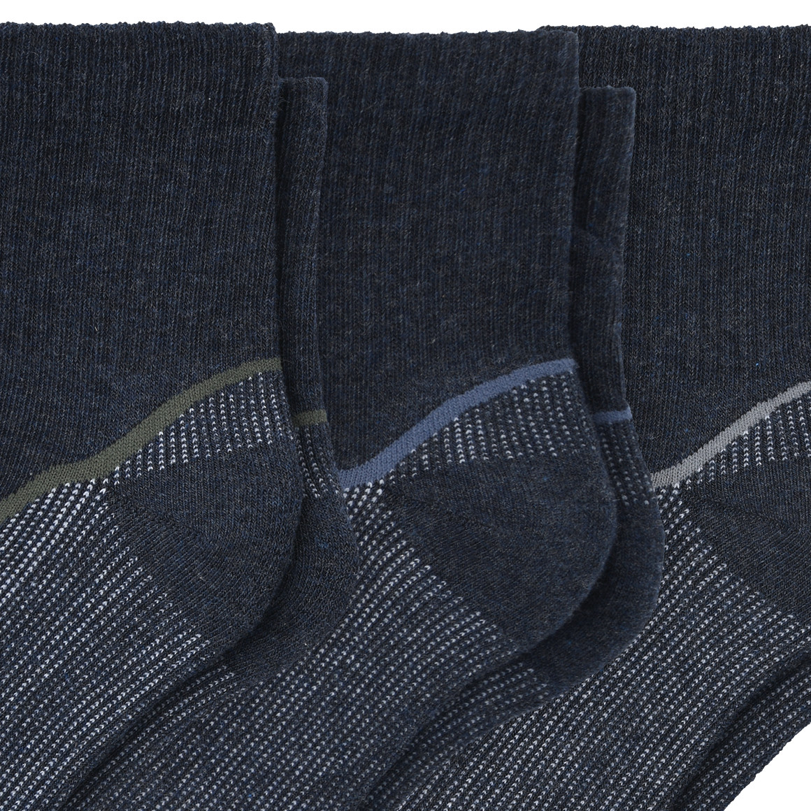 VanVaan 3 Paar Herren Trekking-Socken mit Kurzschaft dunkelblau