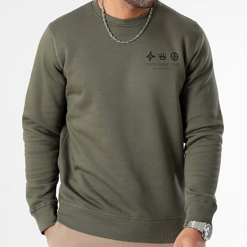 Sweat Crewneck Atelier Paris Vert Kaki Noir