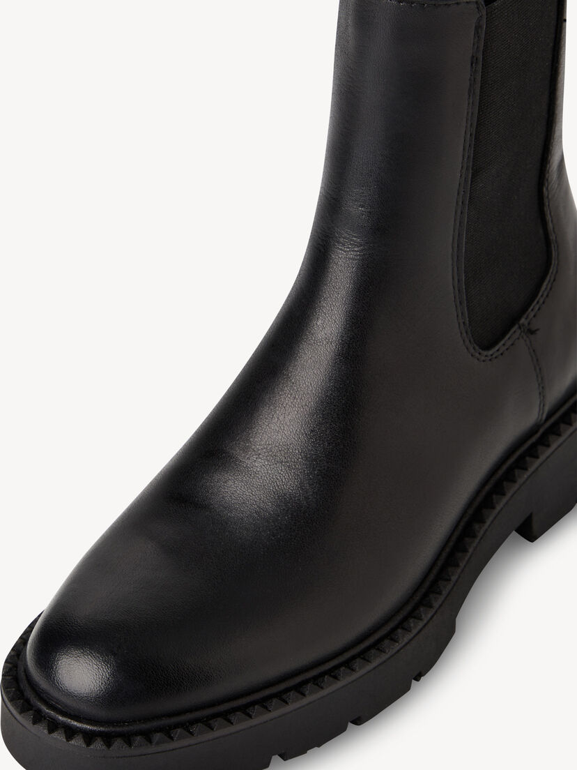 Leren Chelseaboot - zwart