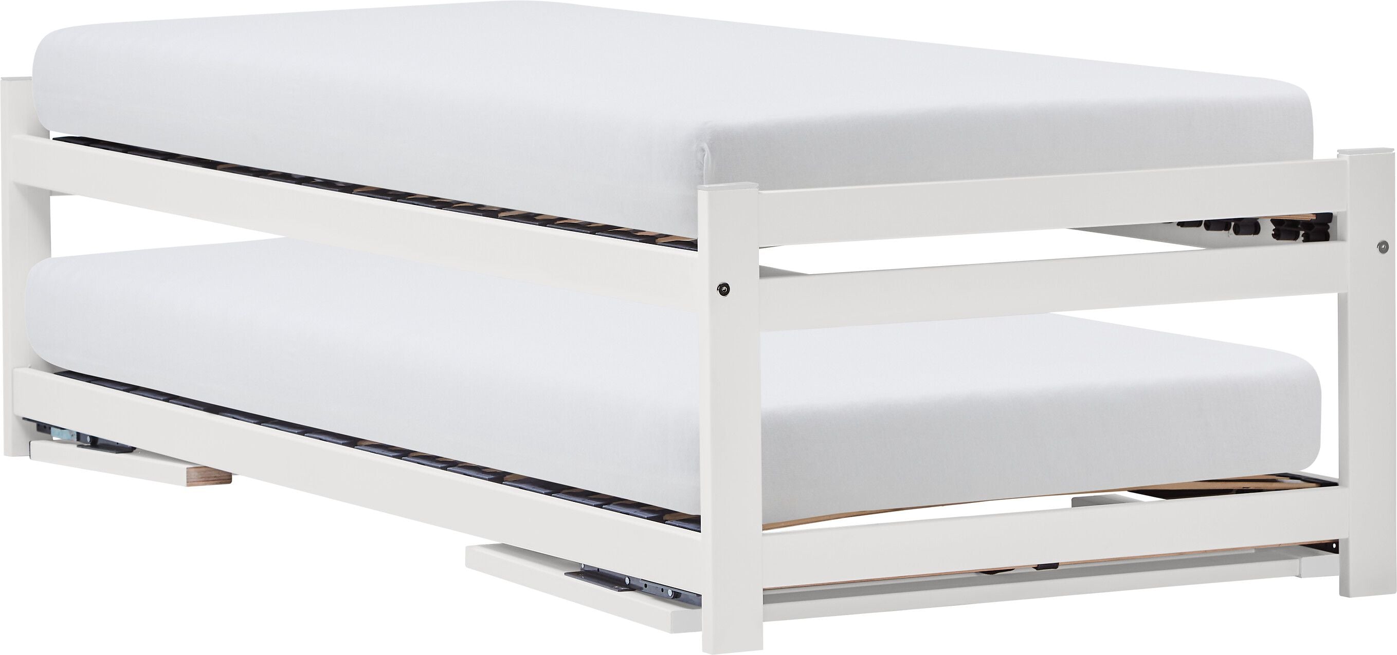 DOPPIO Doppelbett - Weiss / B: 90.0 cm x T: 200.0 cm x H: 51.8 cm