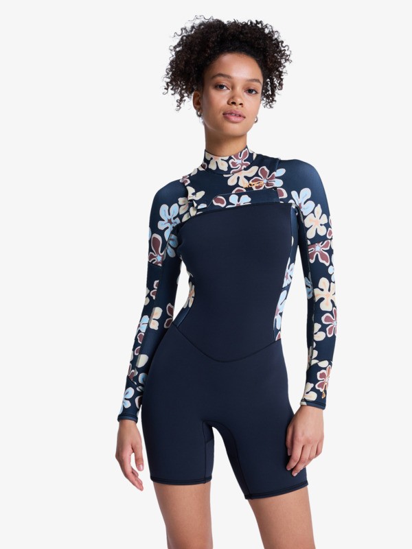 2/2mm Swell Natural Springsuit manches longues Front Zip Noir Femme