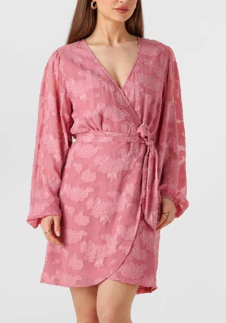 roze aaiko mini jurk eloise chiffon flower pes 509