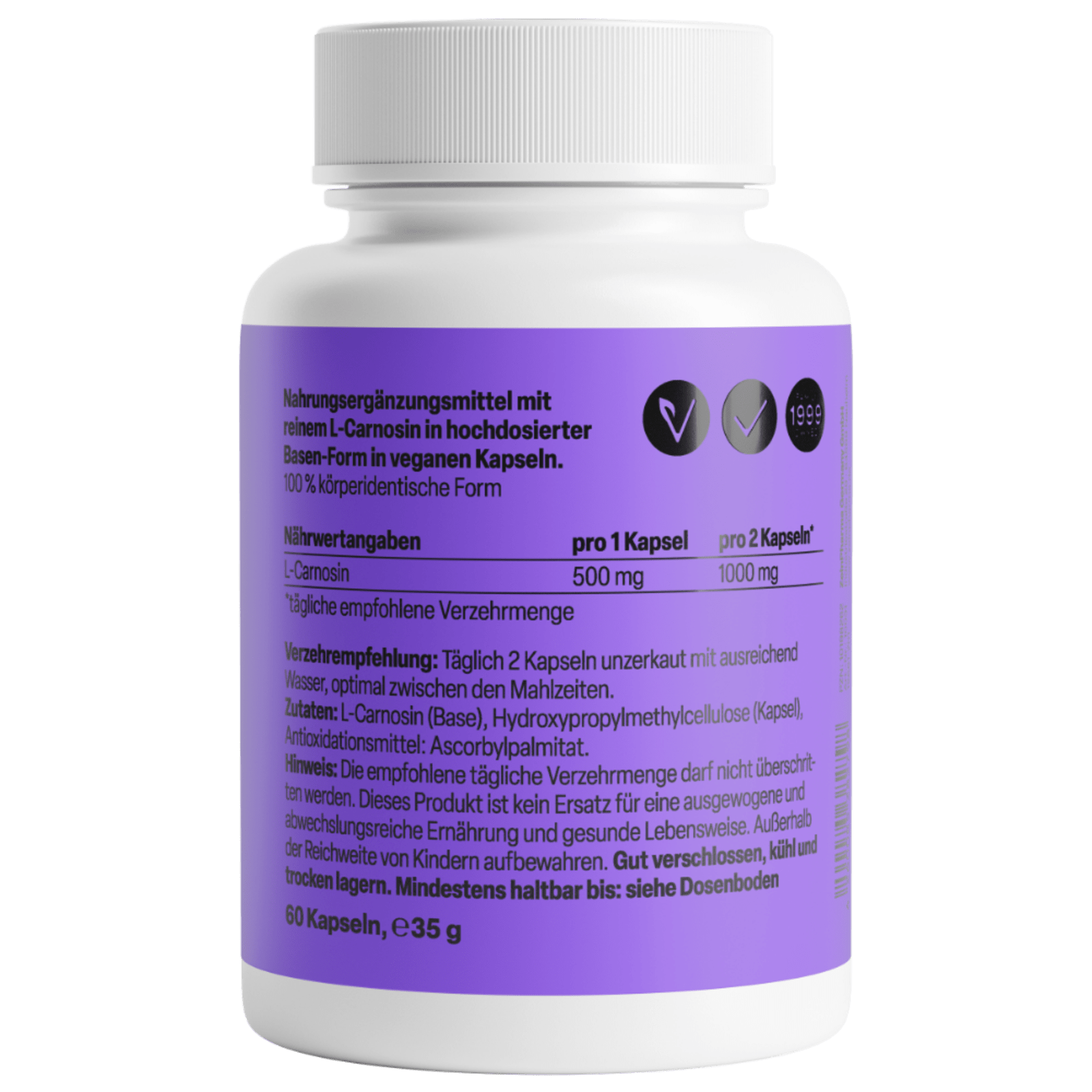 L-Carnosin 500mg (60 Kapseln)