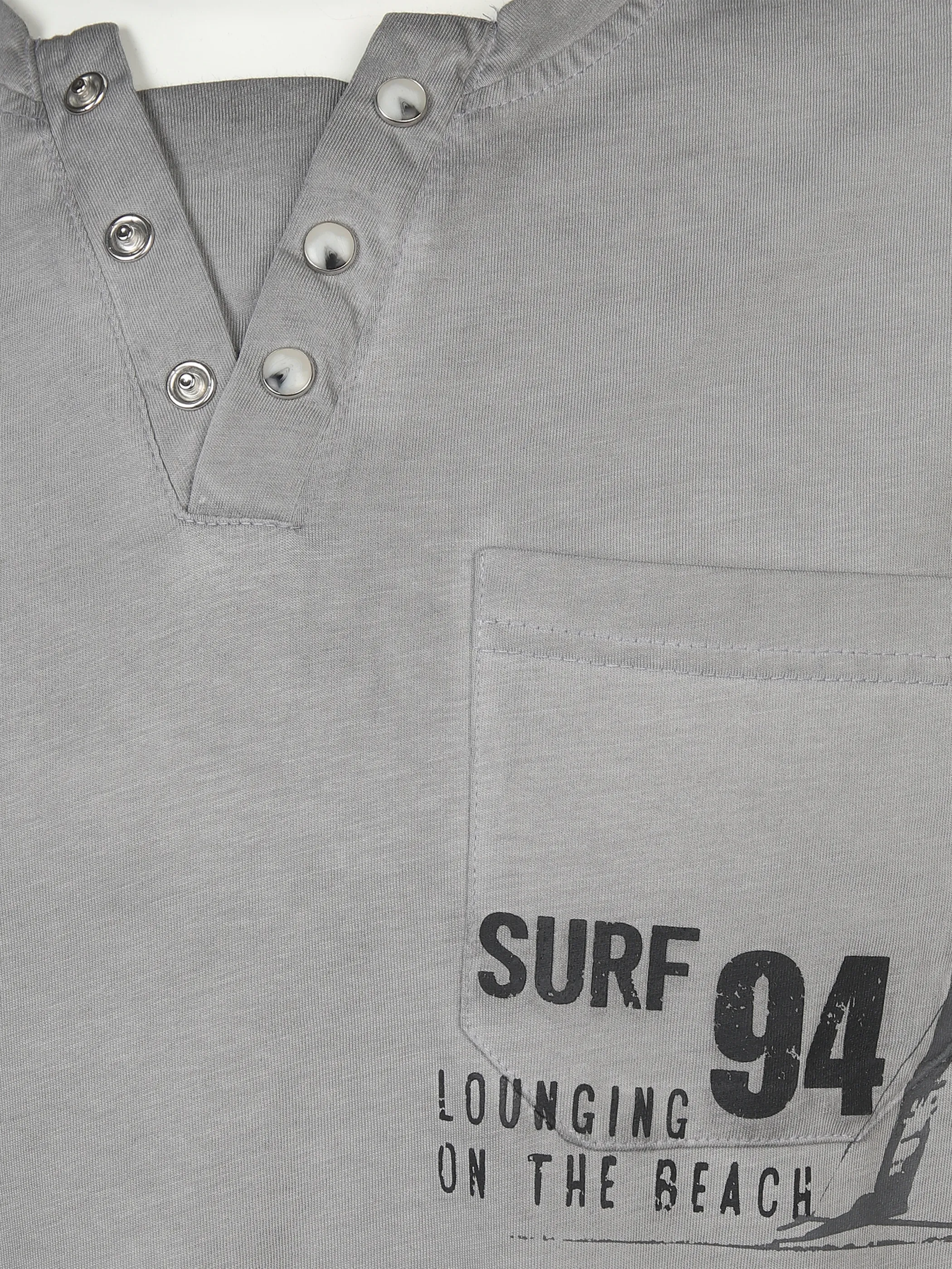 Herren Henley Shirt mit Brusttasche