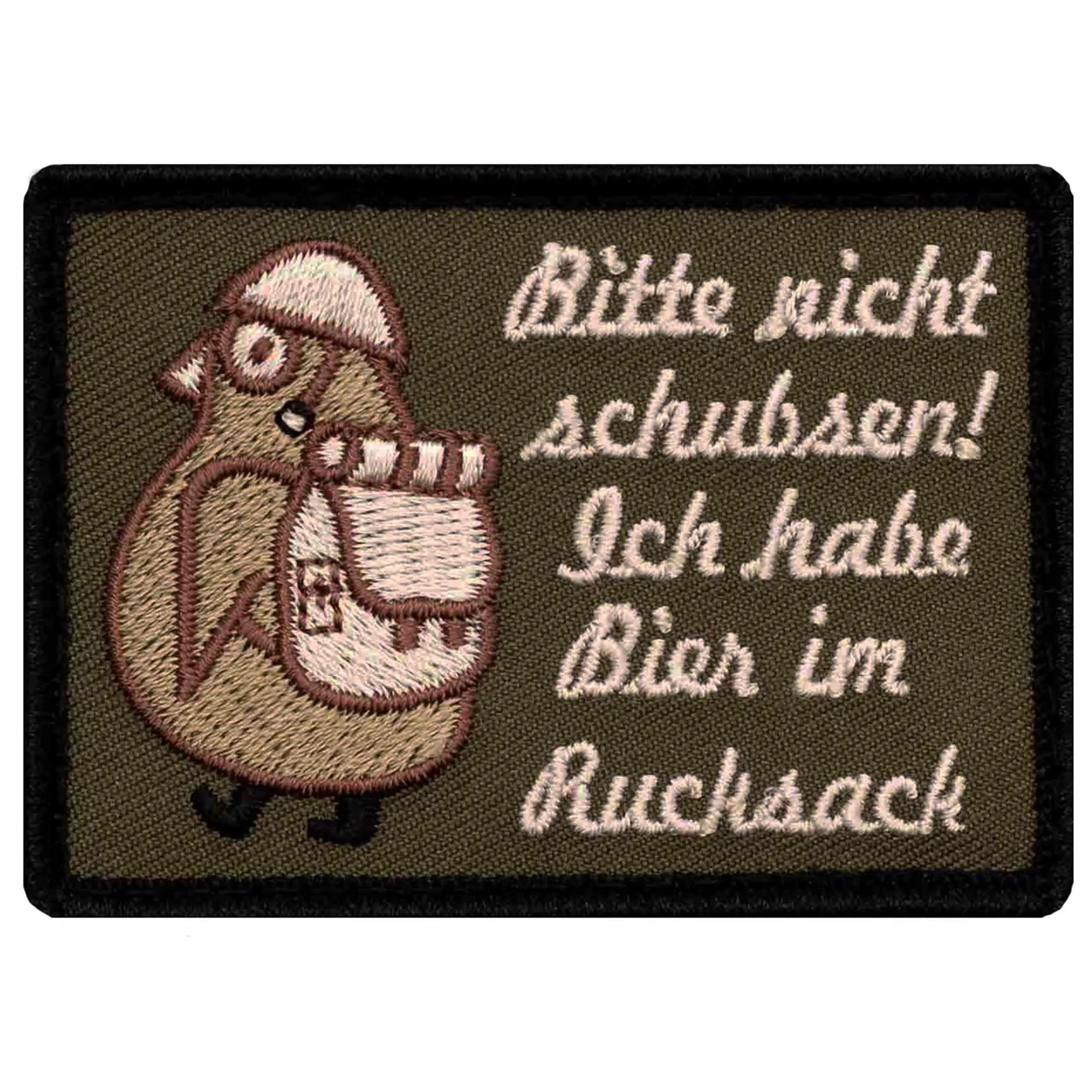 Café Viereck -  Patch Bitte nicht schubsen