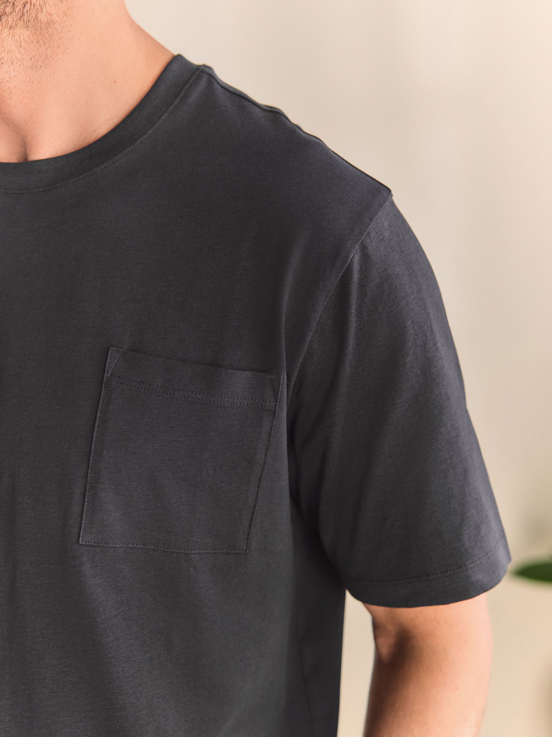 Leisteen grijs - Lange jersey pyjama