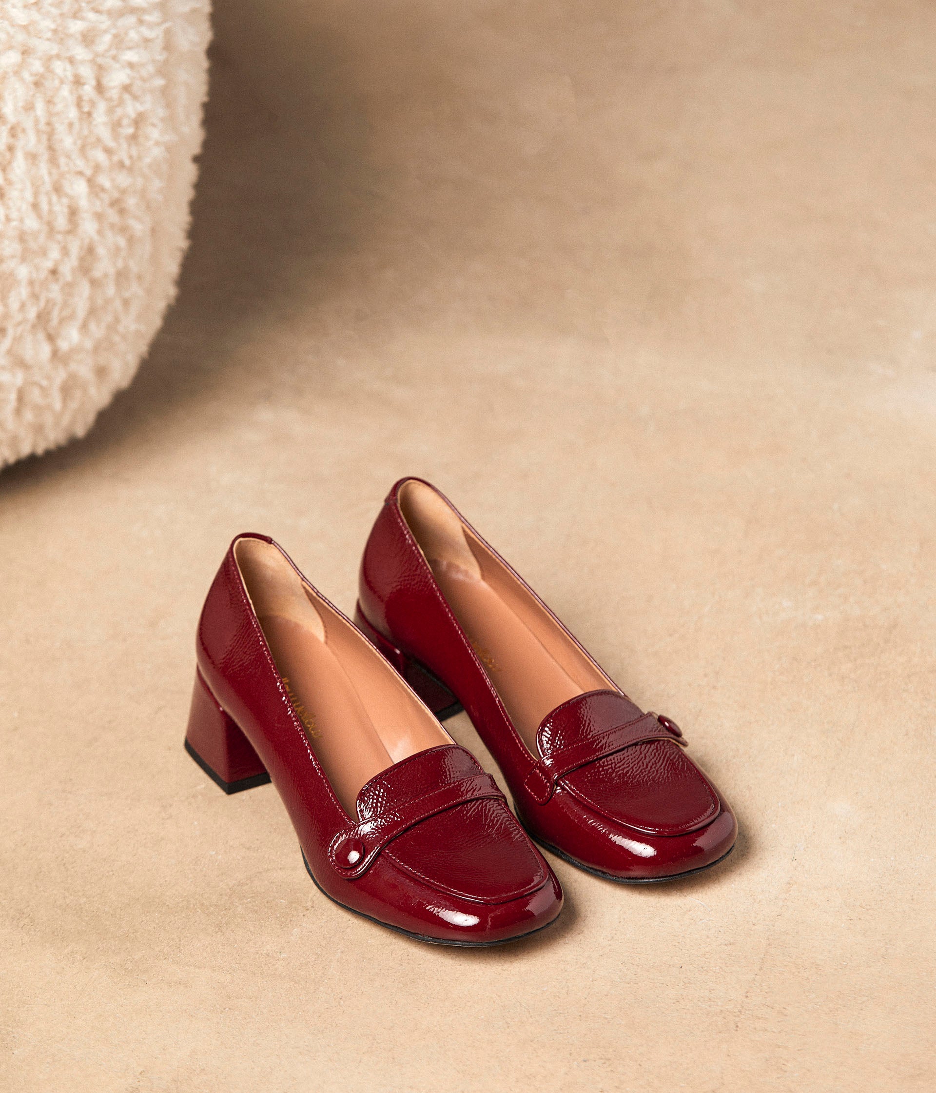 Mocassins talon bordeaux Anatole