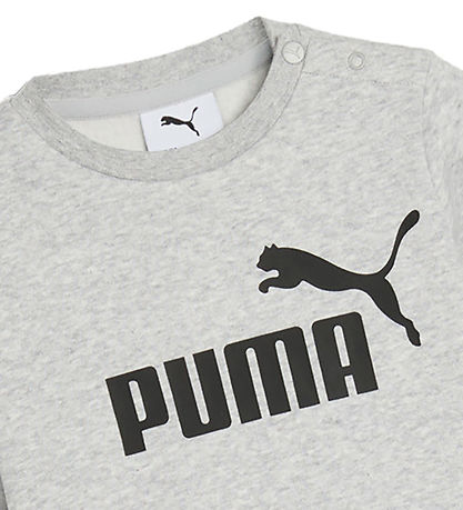 Puma Sweatset - Minikatzen Ass Crew - Light Grau Heather