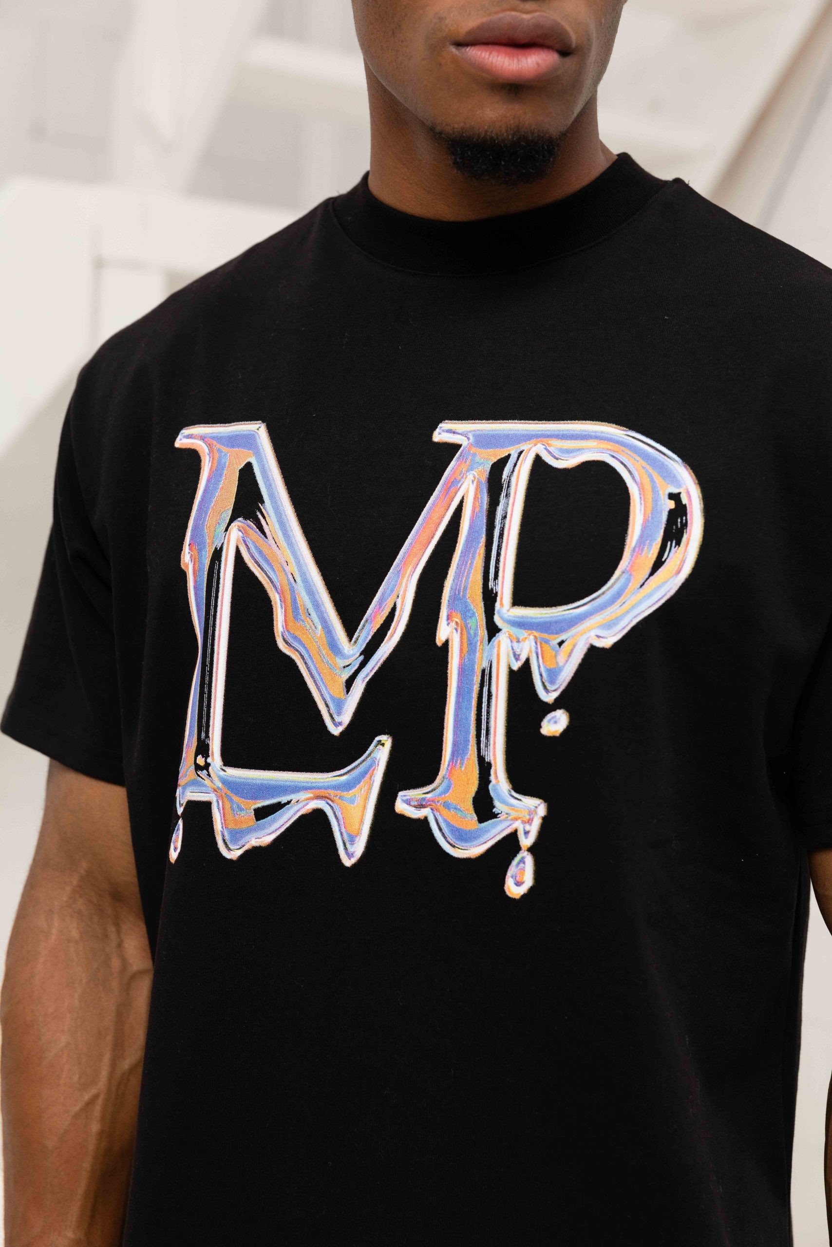 Le Monde Perdu Leaking Logo T-Shirt Heren Zwart