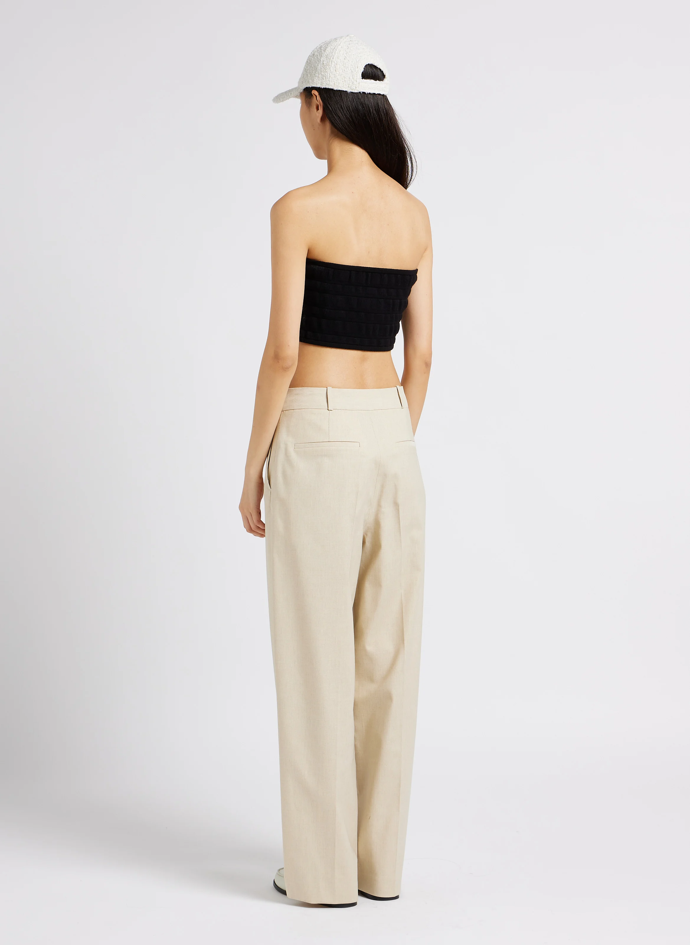 JONA - Pantalon large à pinces | Beige