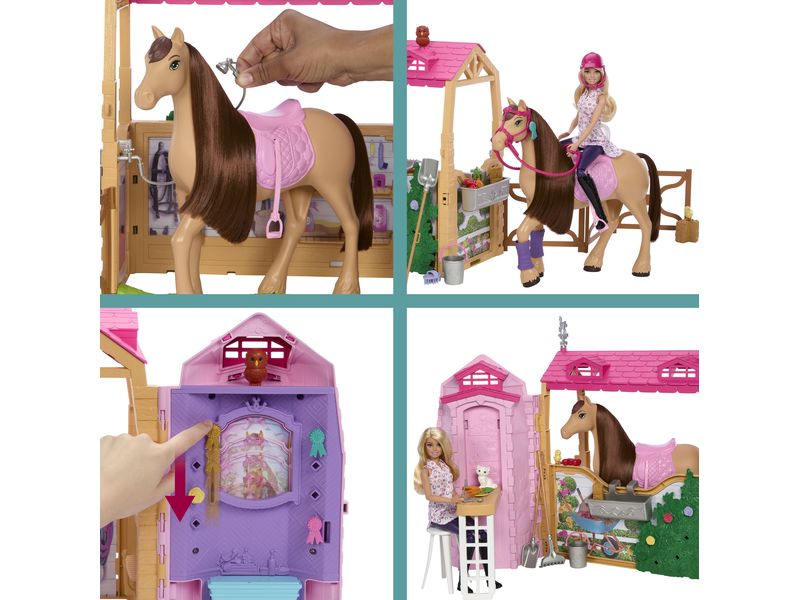 Barbie Spielset Barbie The Ultimate Stable Pferdestall-Spielset mit Puppe, Spielzeugpferd und Zubehör