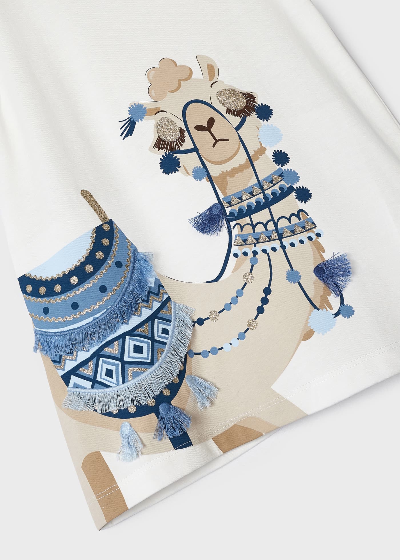 Conjunto de duas peças com bordado em algodão sustentável para meninas