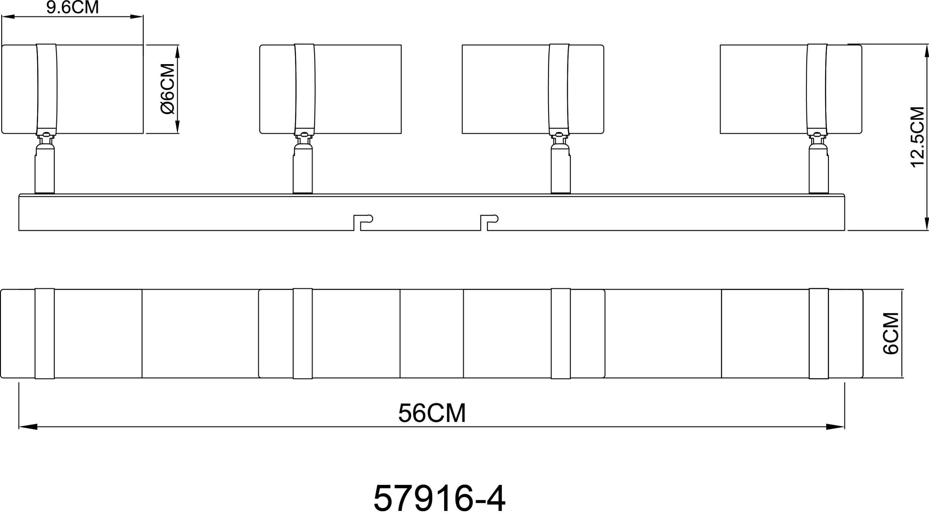 Wand-/Deckenspot TRABBY