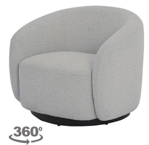 Draaifauteuil Cement Grey Belfast B75 x D77 x H73 cm