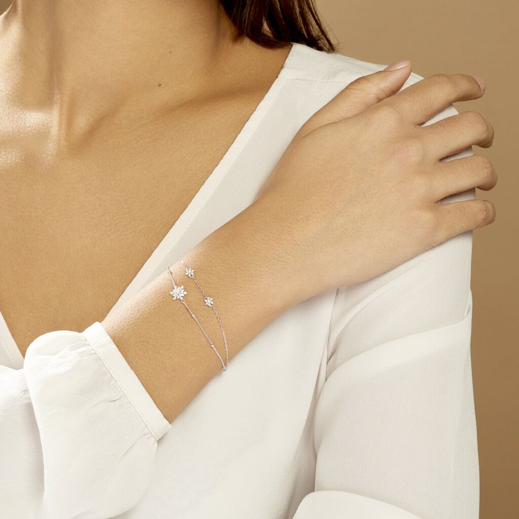 Bracelet Leila Argent Blanc Oxyde De Zirconium
