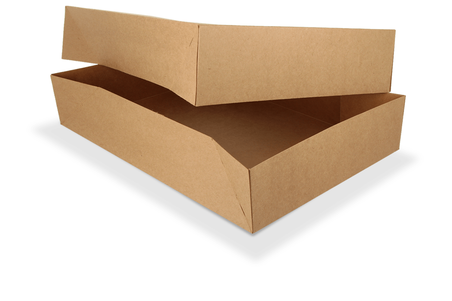 Cateringdozen kraft groot met venster 56x38x8cm