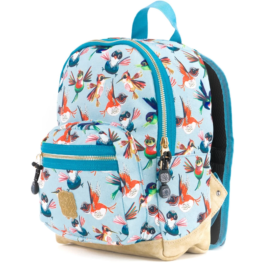 Pick & Pack Rucksack Birds S Blau