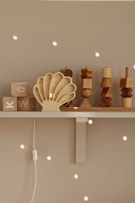 Little Lights Lampe Skjell, Coastal Wood