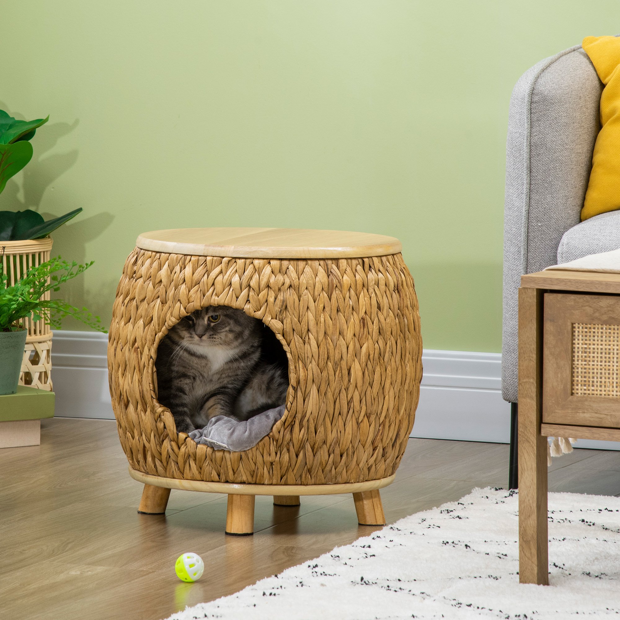 Cesta de Vime para Gatos PawHut Cat Cave