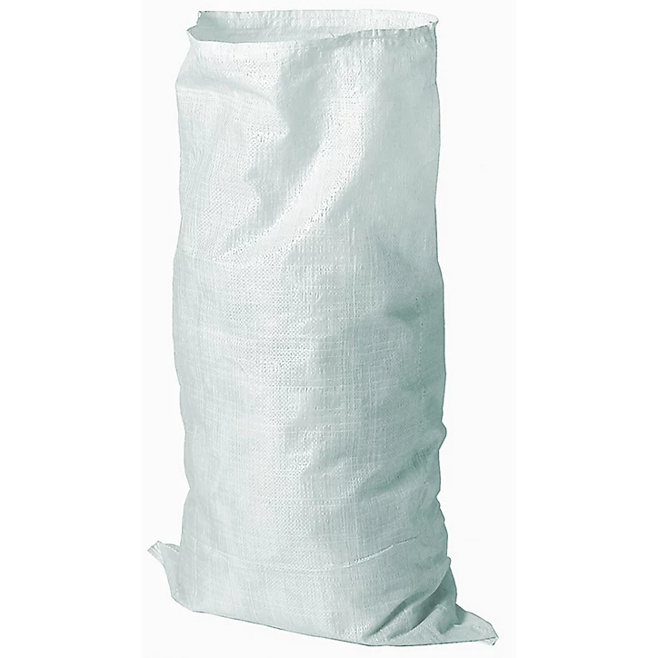 3 sacs à gravats en toile tissée blanche 30L