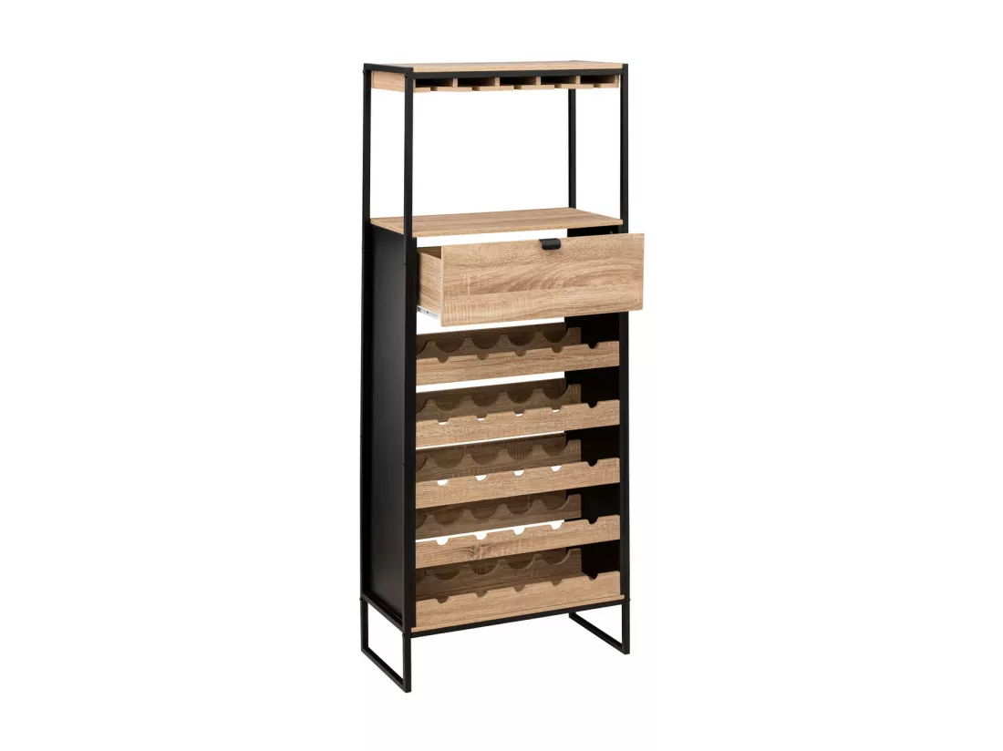 Meuble de Bar Range Bouteilles et Porte Verres H 160 cn