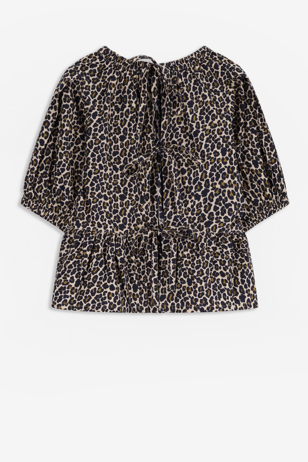 Bruine top met leopard print