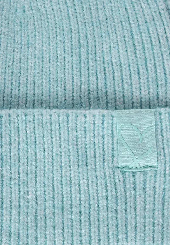 Strick Beanie - iced mint melange