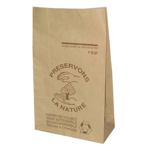 Sac papier 2 feuilles 30L traitement anti-humidité W.S