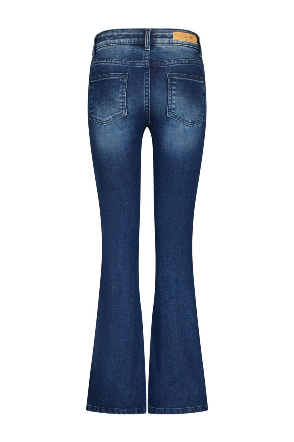 Vingino flared fit jeans dark blue denim