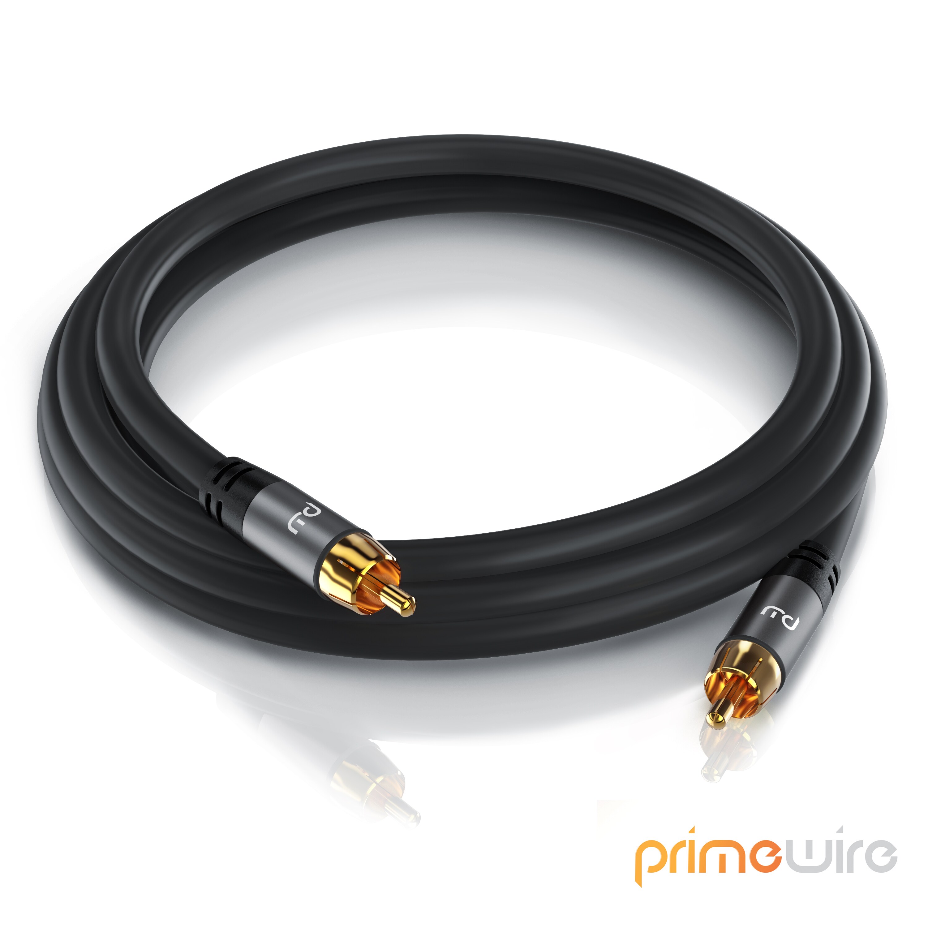 Primewire Cinch Audio-Kabel, RCA, Subwoofer-Cinch Audio-Kabel mehrfach geschirmt, 1X Cinch zu 1X Cinch - 10m
