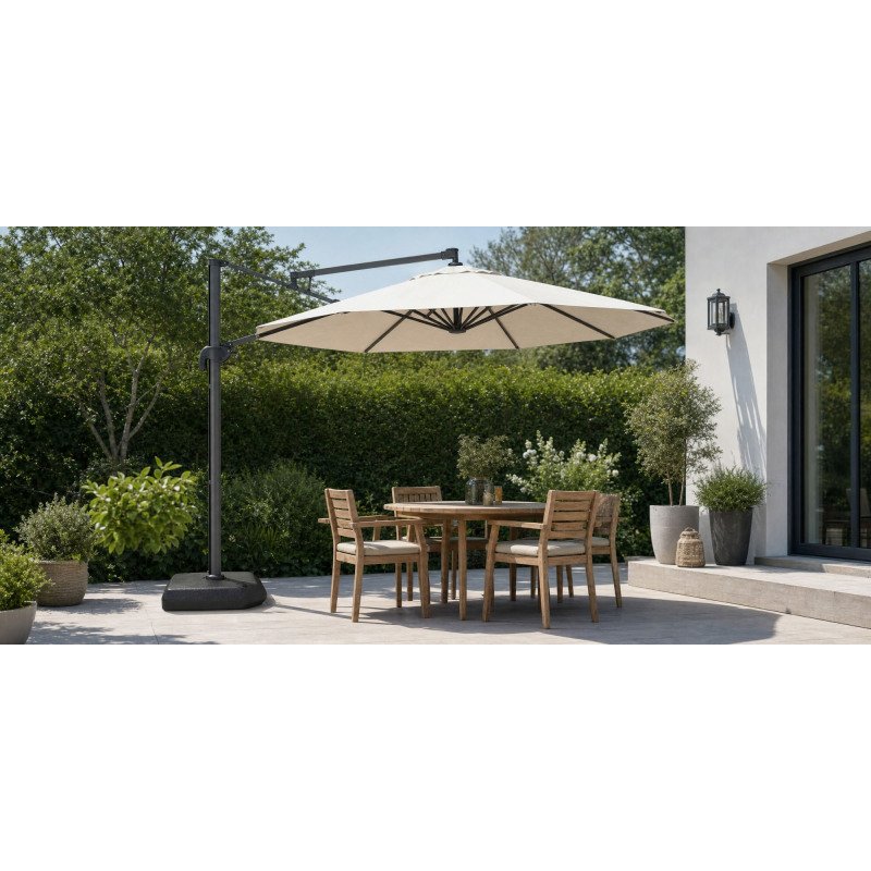 Dalle de lestage pour parasol suspendu, gris foncé
