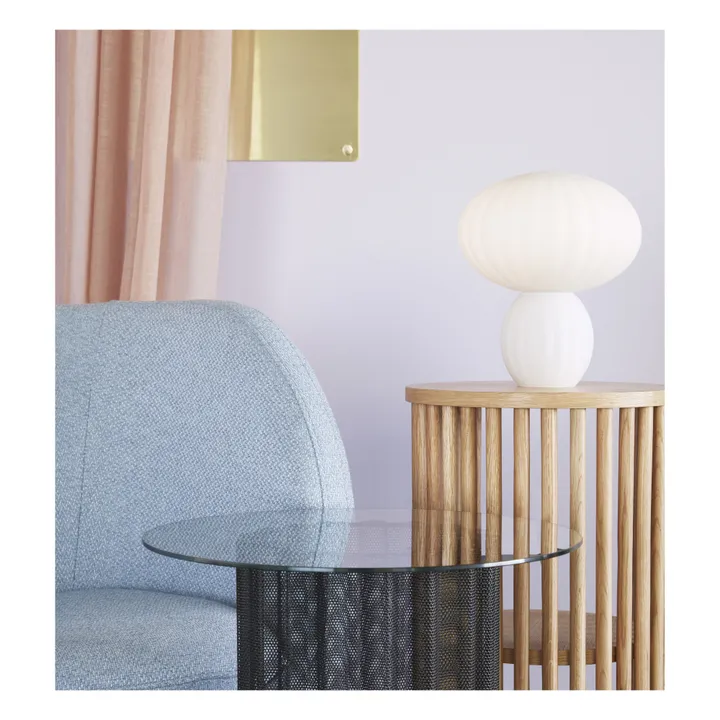 Hübsch Lampe à poser en verre opalin | Blanc