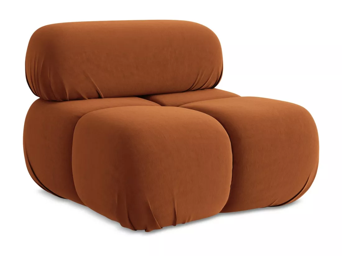 Fauteuil en Samt - terre cuite - LOKUA