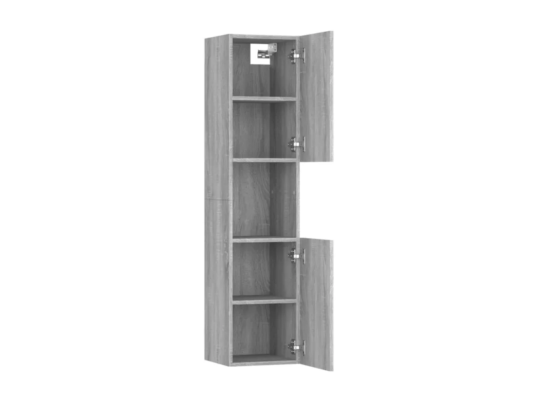 Armoire de bain Sonoma gris 30x30x130 cm Bois d'ingénierie