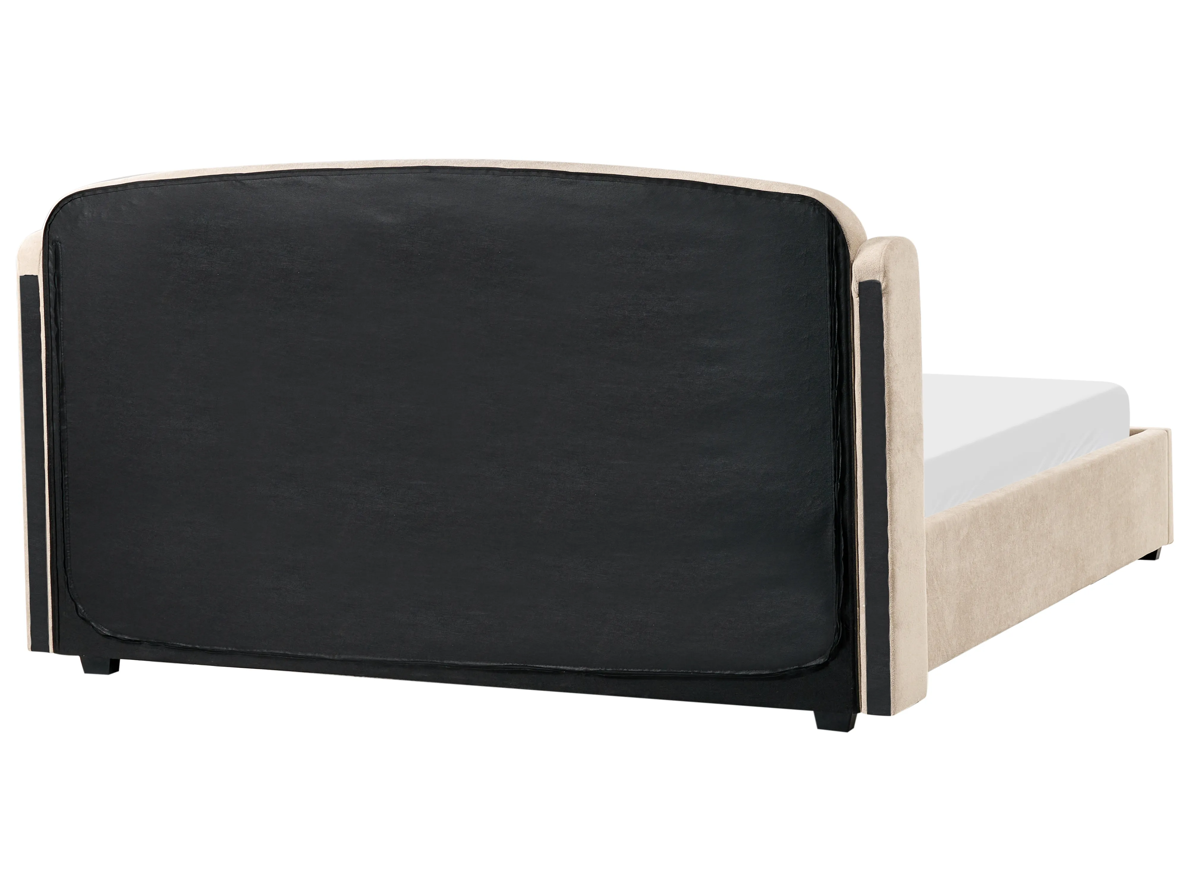 Bed met opbergruimte Stof BERNAY 180 x 200 cm Taupe