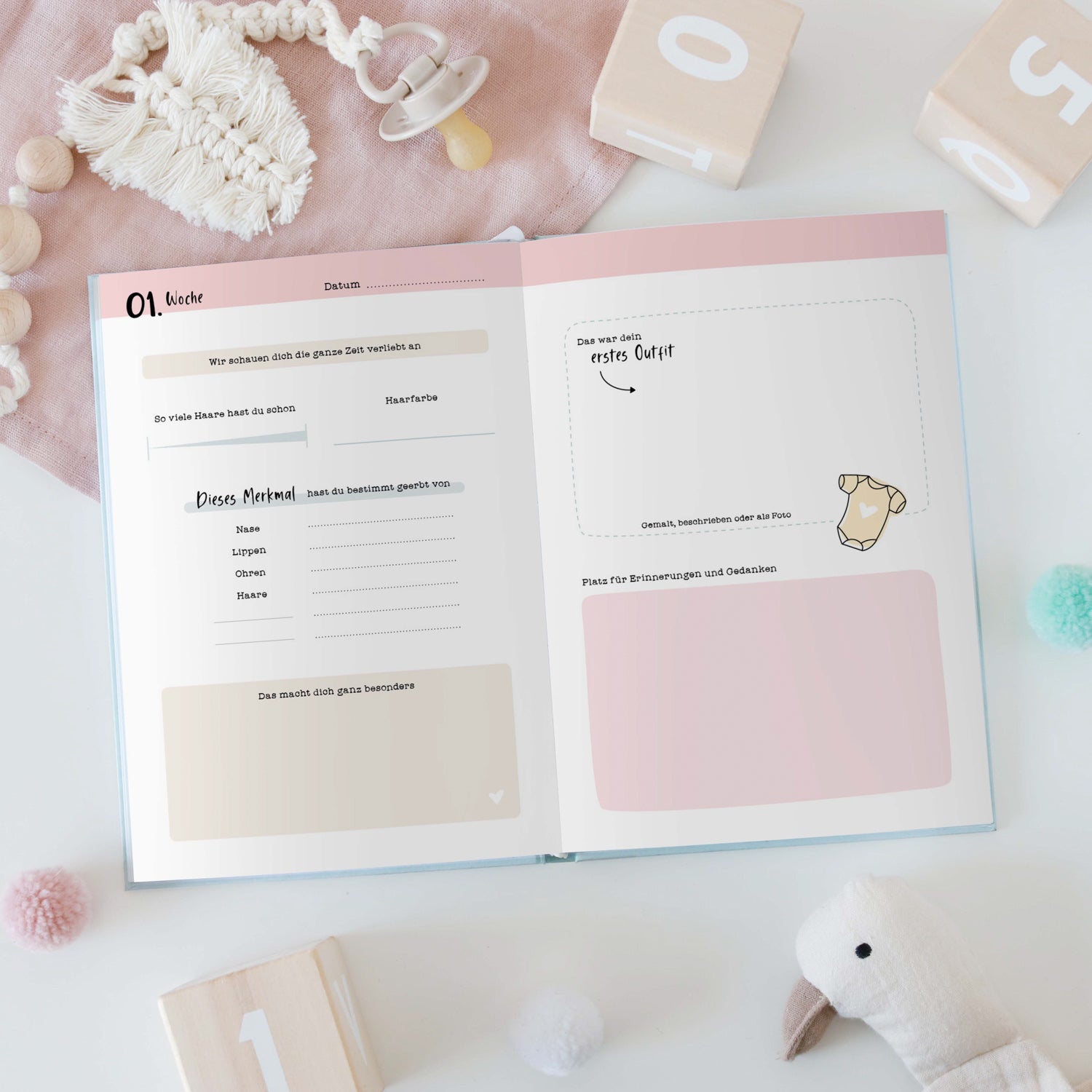 Baby-Tagebuch „Kleine Glasmomente