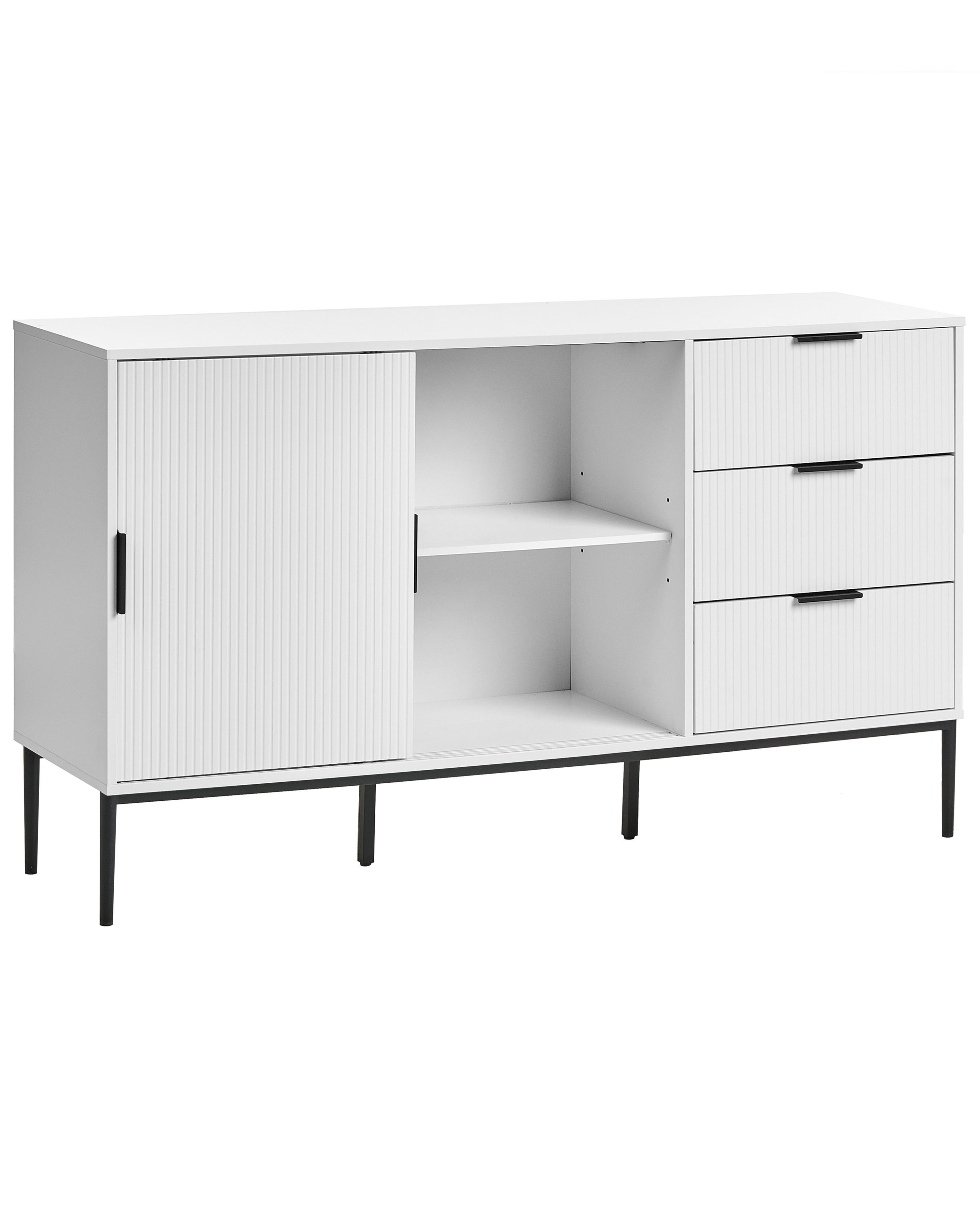 Dressoir met glazen deuren LEDUC Wit