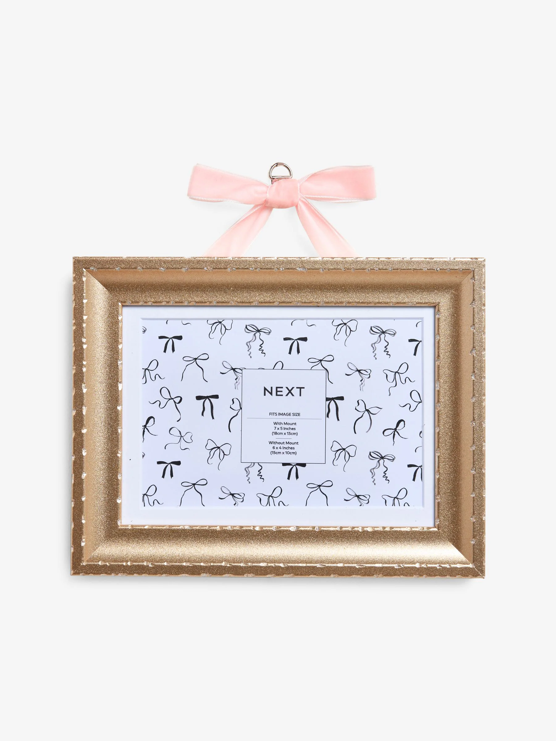 Velvet Bow Hanging Ornate Photo Frame
