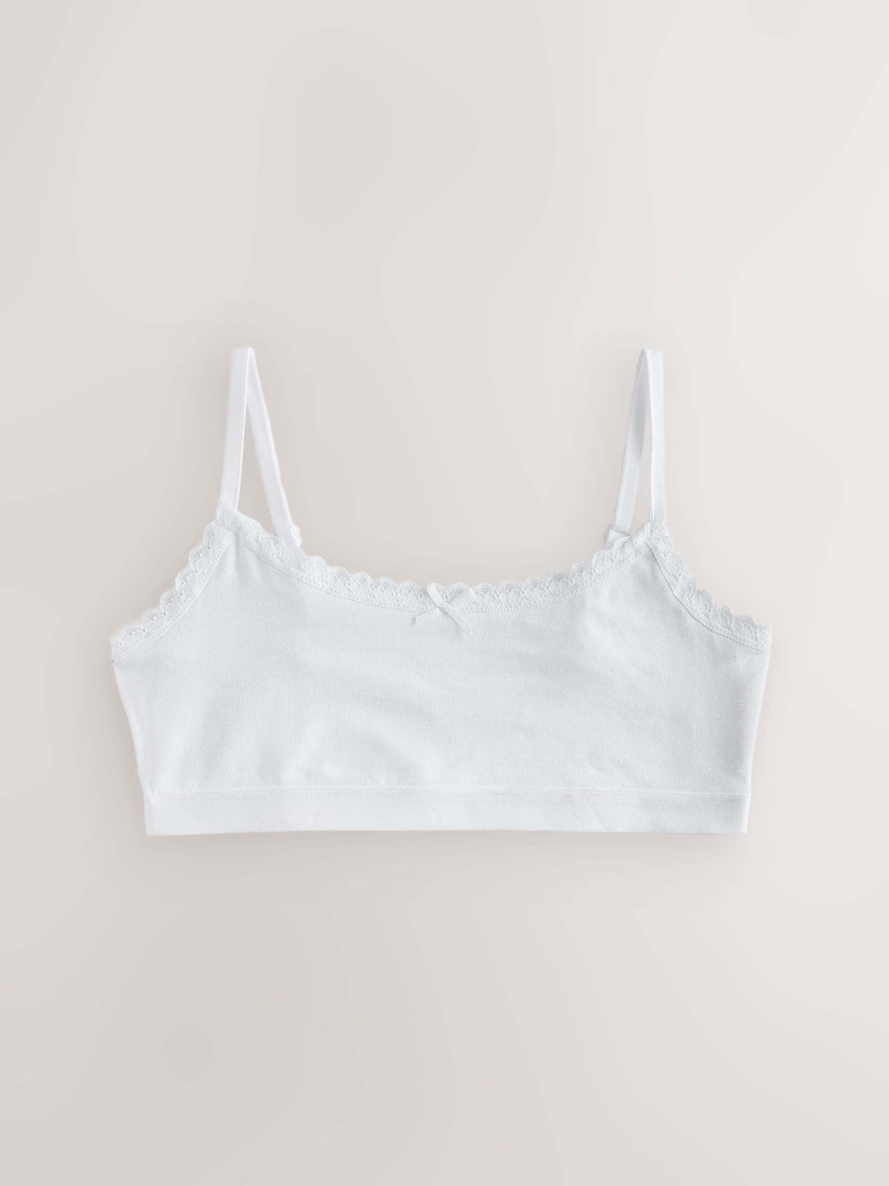 Wit - Set van 3 crop tops met bandjes (5 - 16 jr)