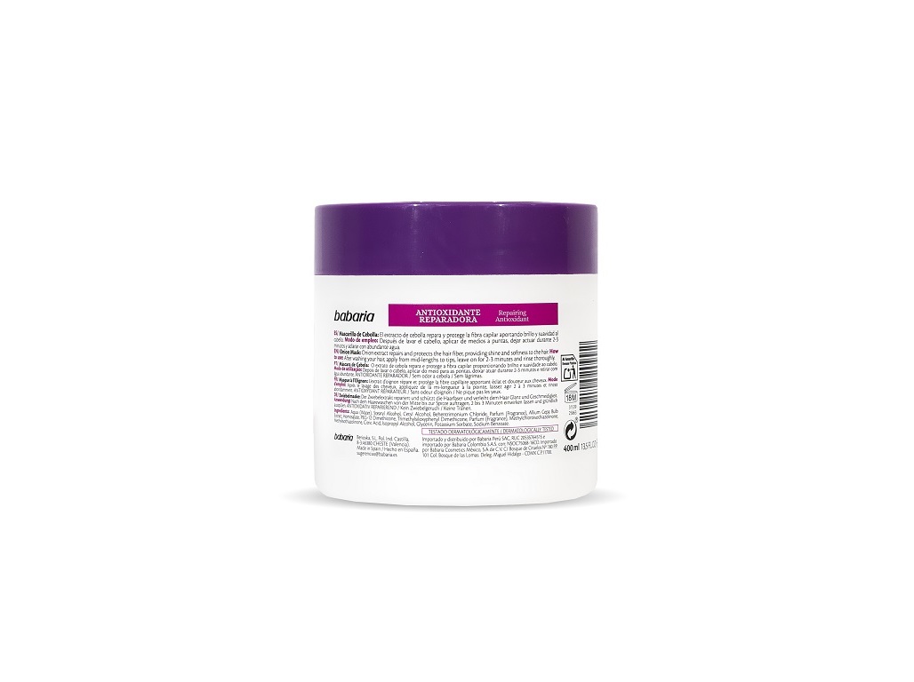 MÁSCARA BABARIA CEBOLA REPARADORA 400 ML