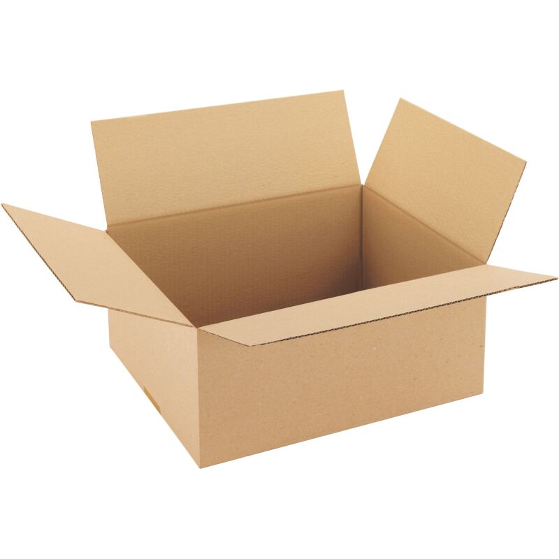 Carton Caisse américaine kraft brun simple cannelure L 36 x l 27 x H 16 cm