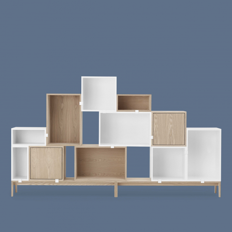 Muuto Stacked 2.0 kast medium met deur eiken