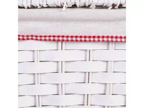 Panier à linge en osier gris 32x32x28h cm