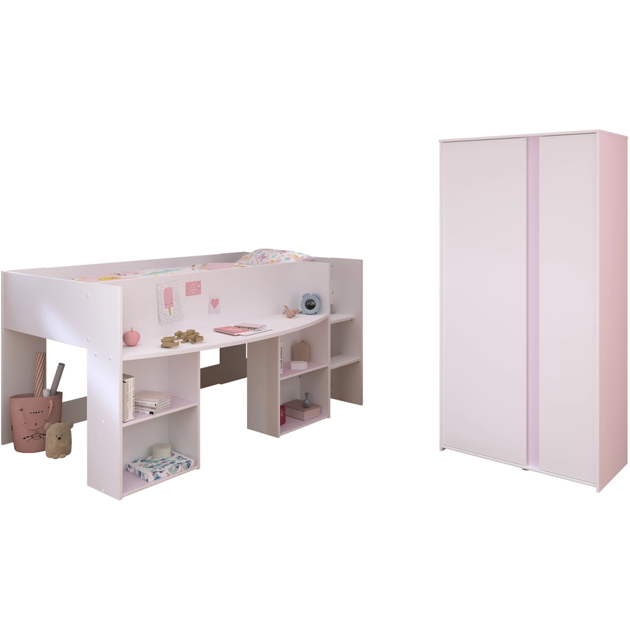 Parisot Kinderzimmer Set 2tlg Pirouette 14  Weiß Weiß