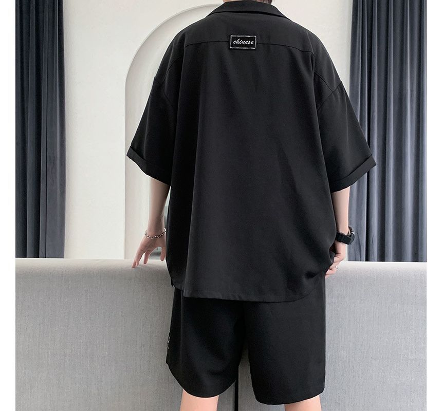 WidoWilder - Set: Effen shirt met elleboogmouwen + joggingbroek met hoge taille