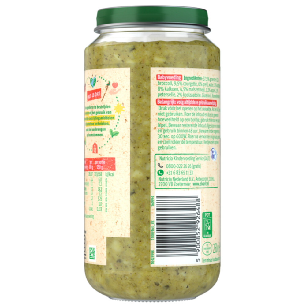 6x Olvarit Maaltijd 12m Broccoli Kalkoen Aardappel250 gr