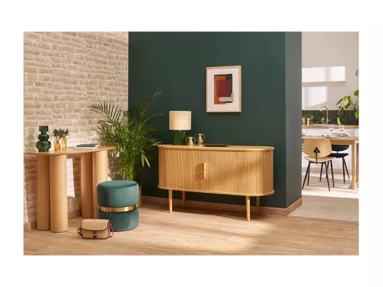 Console design en bois clair L100 cm FOLEEN