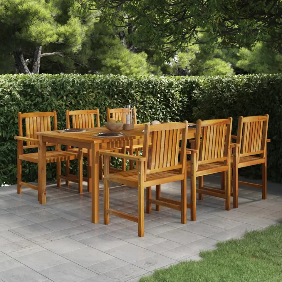 vidaXL - Tuintafel - Bruin - Massief acaciahout - 200 x 100 x 74 cm