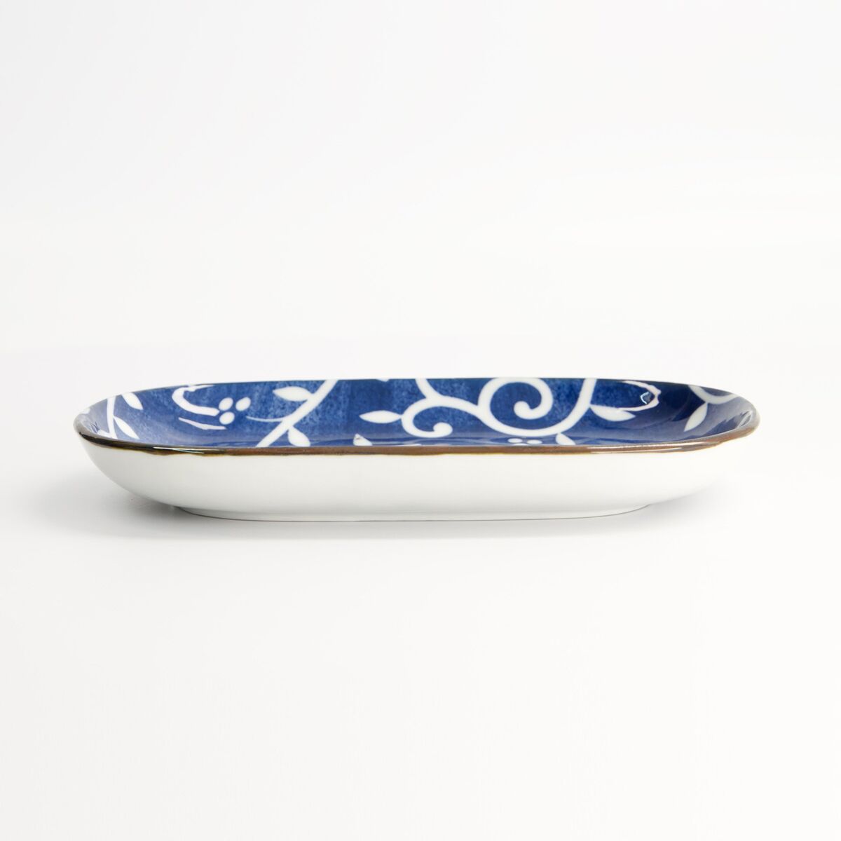 Blue Karakusa oval tallerken